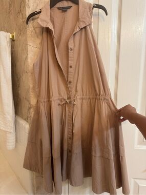 Armani Exchange Neutral Beige Button-Up Shirt